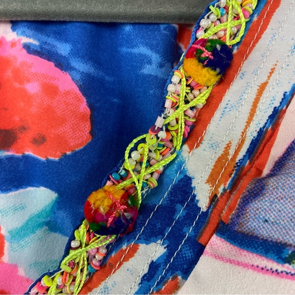 ANTICA SARTORIA by Giacomo Cinque OS Beaded Maxi sailboat Beach CoverUp Kaftan - Picture 4 of 9